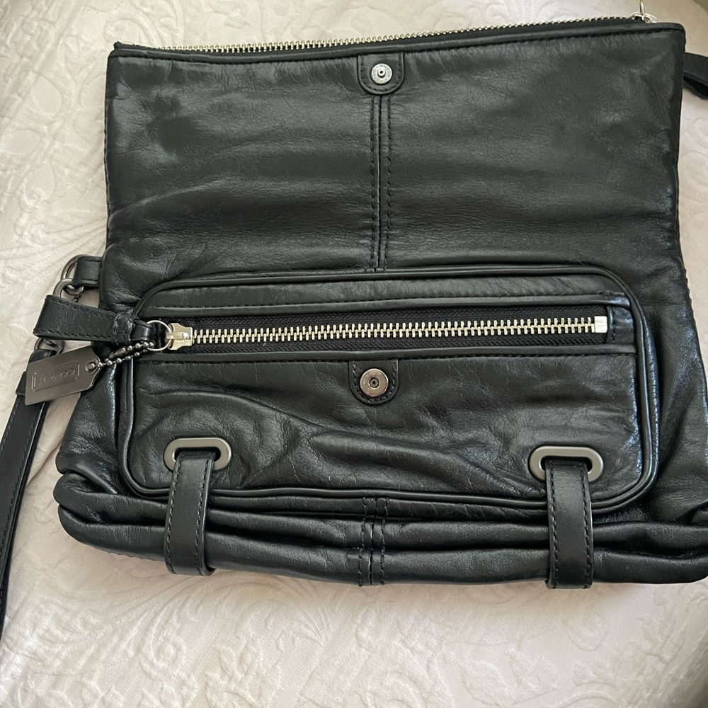 Excellent condition black coach clutch